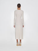 Creamy Sand Ribbed Knit Dress
