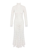 Turtleneck lace maxi dress