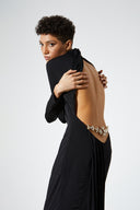 Frida Black Backless Maxi Dress