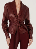 Damian Leather Jacket Burgundy