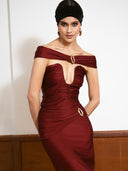 Salome Top - Burgundy