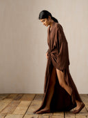 Allana Silk Long Robe Dress
