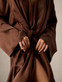 Allana Silk Long Robe Dress