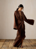 Allana Silk Long Robe Dress
