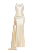 Sydney Crystal Embellished Draped Gown