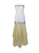 The Strapless Wave Lurex Dress