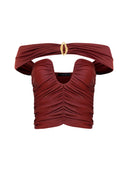 Salome Top - Burgundy