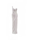 Gone With The Flow Gown In Silver