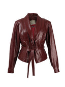 Damian Leather Jacket Burgundy