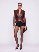 Viora Sculpted Leather Jacket