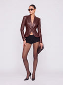 Viora Sculpted Leather Jacket