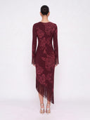 Rosea Floral Fringe Midi Dress