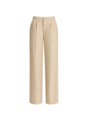 Vanilla Sand Wide-Leg Trousers