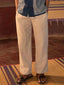 Beige Linen Lounge Pants