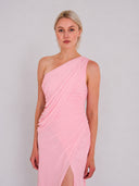 Sari Blush Drape Maxi Dress