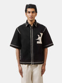 Knit Patch Pocket Shirt- BL