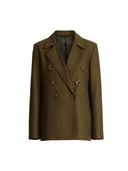 Green Olive Double-Breasted Blazer