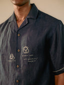 The Knot Theory shirt in blue linen