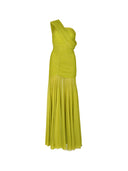 Green Draped Dupatta Dress