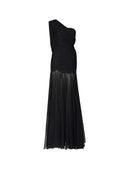Black Draped Dupatta Dress