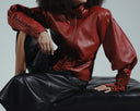 Jade Leather Jacket Red