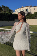 Embroidered Feather Cape