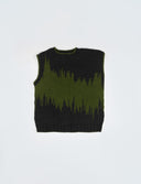 ECG Ikat Wool Vest- Olive