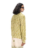 Lime Hand-Blocked Silk Shirt