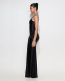 Hailey Crystal Tank Drape Gown