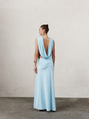 Nazli Ceren Vivienne long jersey dress in baby blue
