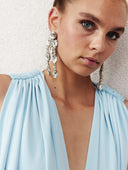 Nazli Ceren Vivienne long jersey dress in baby blue