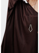 Venus One-Shoulder Maxi Dress in Dark Chocolate
