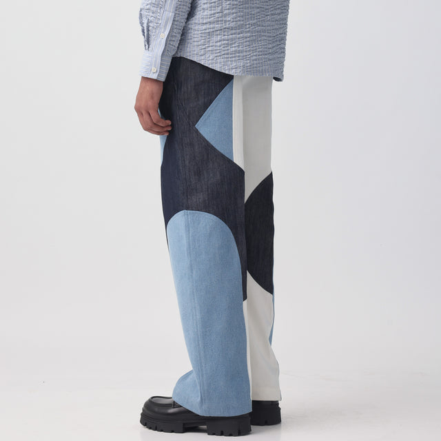 Border Panelled Trousers - BL