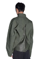 IVY Jacket – Premium Green Vegan PU Suede Leather Jacket