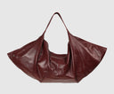 Ophelia Oversized Leather Bag Burgundy