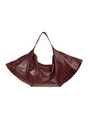 Ophelia Oversized Leather Bag Burgundy