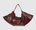 Ophelia Oversized Leather Bag Burgundy