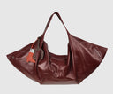 Ophelia Oversized Leather Bag Burgundy