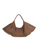 Ophelia Oversized Leather Bag Washed Brown