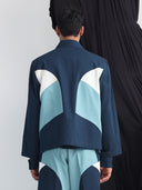 Border Panelled Jacket - Teal