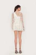 Embroidered Feather Cape