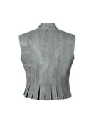 Brianna II Leather Vest Grey