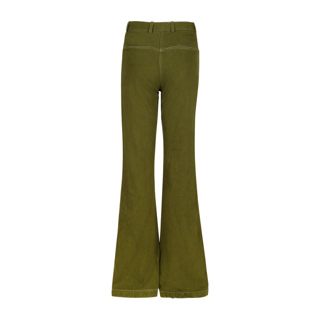 Moss green bellbottom pants