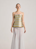 The Zari Sculpted Bustier + Ice Sheer Metallic Skirt