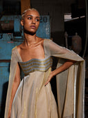 The Metallic Wave Kaftan Dress