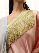 Metallic Mesh Asymmetric Kaftan