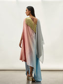 Metallic Mesh Asymmetric Kaftan