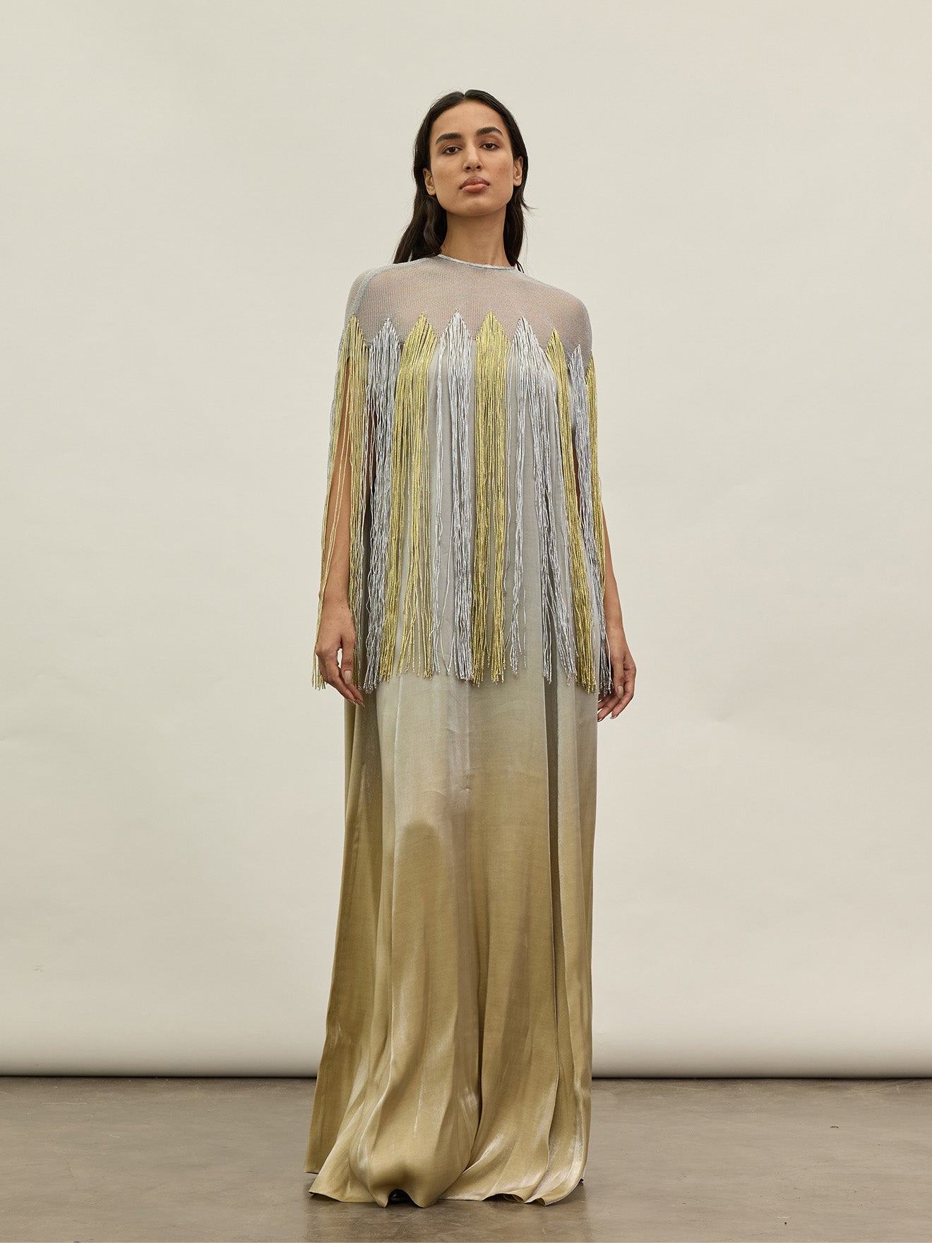 metallic kaftan dress Dash and Dot - METALLIC APPLIQU KAFTAN