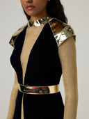 Metallic Velvet Dress