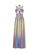 Multicolor Interwoven Halter Ensemble